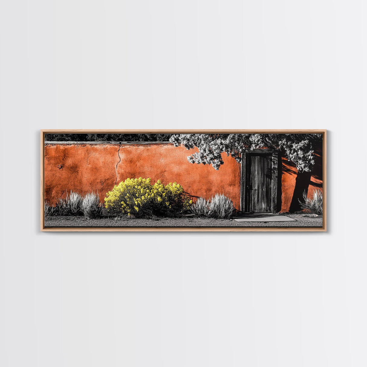 Rustic Adobe, Desert Home, Southwest Art, Framed Canvas Print, Earth Tone Wall Art, Boho Aesthetic, Living Room Decor, Warm Neutral Tones