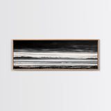Stormy Mountains, Black and White Art, Monochrome Landscape, Modern Wall Decor, Framed Canvas Print, Nature Inspired, Minimalist Home Art