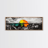 Abstract Floral Art, Floating Flower Print, Modern Botanical Wall Decor, Vibrant Nature Painting, Contemporary Canvas Print, Office Art