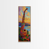 Colorful Saxophone, Musical Art, Boho Music Lover Gift, Bright Instrument Decor, Artistic Jazz Wall Accent, Canvas Print