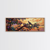 Majestic Eagle, Colorful Tree, Sunset Sky, Bold Nature, Canvas Print, wildlife wall art, nature lover gift, living room decor