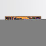 Peaceful Beach Chair, Vibrant Sunset Retreat, Tropical Escape Wall Art, Framed Canvas Print, Vacation Home Decor, Boho Island Artwork