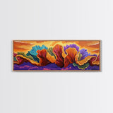 Abstract Coral, Ocean Fantasy, Vibrant Texture, Sunset Skies, Canvas Print, Coastal Wall Art, Beach Decor, Living Room Statement Art