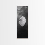Floating Leaf, Autumn Stillness, Water Reflection, Framed Canvas Print, Fall inspired decor, Bathroom minimalist art, Botanical nature gift