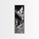 Western Saloon, Rustic Storefront, Desert Vibes, Black and White Photography, Framed Canvas Print, Man Cave Art, Americana Wall Style