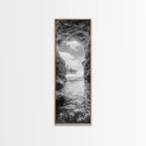 Sea Cave View, Ocean Opening, Rugged Rock Passage, Framed Canvas Print, Coastal Wall Art, Adventure Decor, Modern Rustic Style
