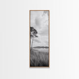 Marshland Trees, Coastal Wetlands, Serene Landscape, Peaceful Horizon, Framed Canvas Print, Office Wall Art, Minimalist Nature Art