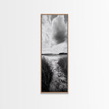 Marsh Trail, Nature Path, Quiet Wetland Scene, Canvas Print, Entryway Wall Art, Rustic Decor, Neutral Color Palette, Modern Nature Style