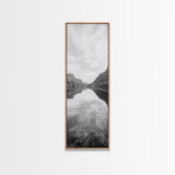 Mountain Lake, Glassy Water, Serene Reflection, Canvas Print, Bedroom Wall Art, Nature Photography, Minimalist Decor, Tranquil Vibe