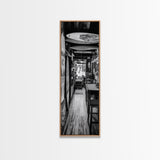 Surfboard Shop Hallway, Rustic Surf Decor, Beach Lifestyle Print, Framed Canvas Print, Man Cave Wall Art, Coastal Boho Vibes, Cabin Wall Art