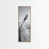 Kayak Adventure, Water Splash, Paddle Motion, Framed Canvas Print, Outdoor Man Cave Art, Action Wall Decor, Nautical Photography, Man Cave