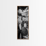 Desert Cactus Closeup, Prickly Pear Focus, Bold Nature Decor, Framed Canvas Print, Southwestern Kitchen Decor, Living Room Art