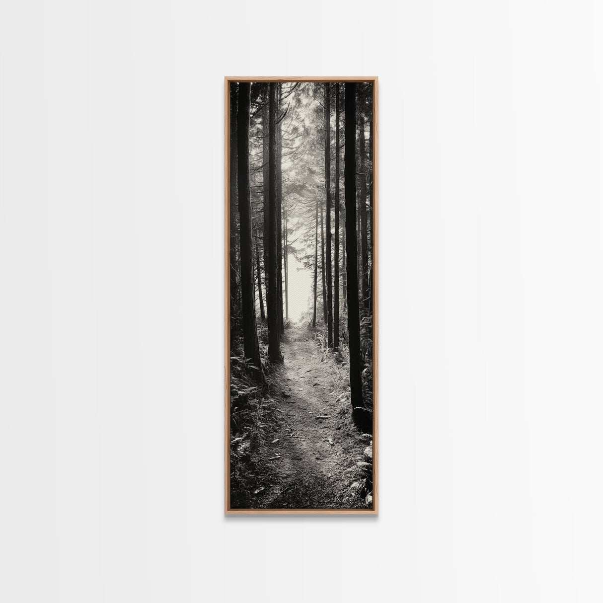 Forest Trail, Woodland Path, Light Through Trees, Nature Escape, Canvas Print, Cabin Wall Art, Cozy Autumn Home Decor, Bedroom Artwork