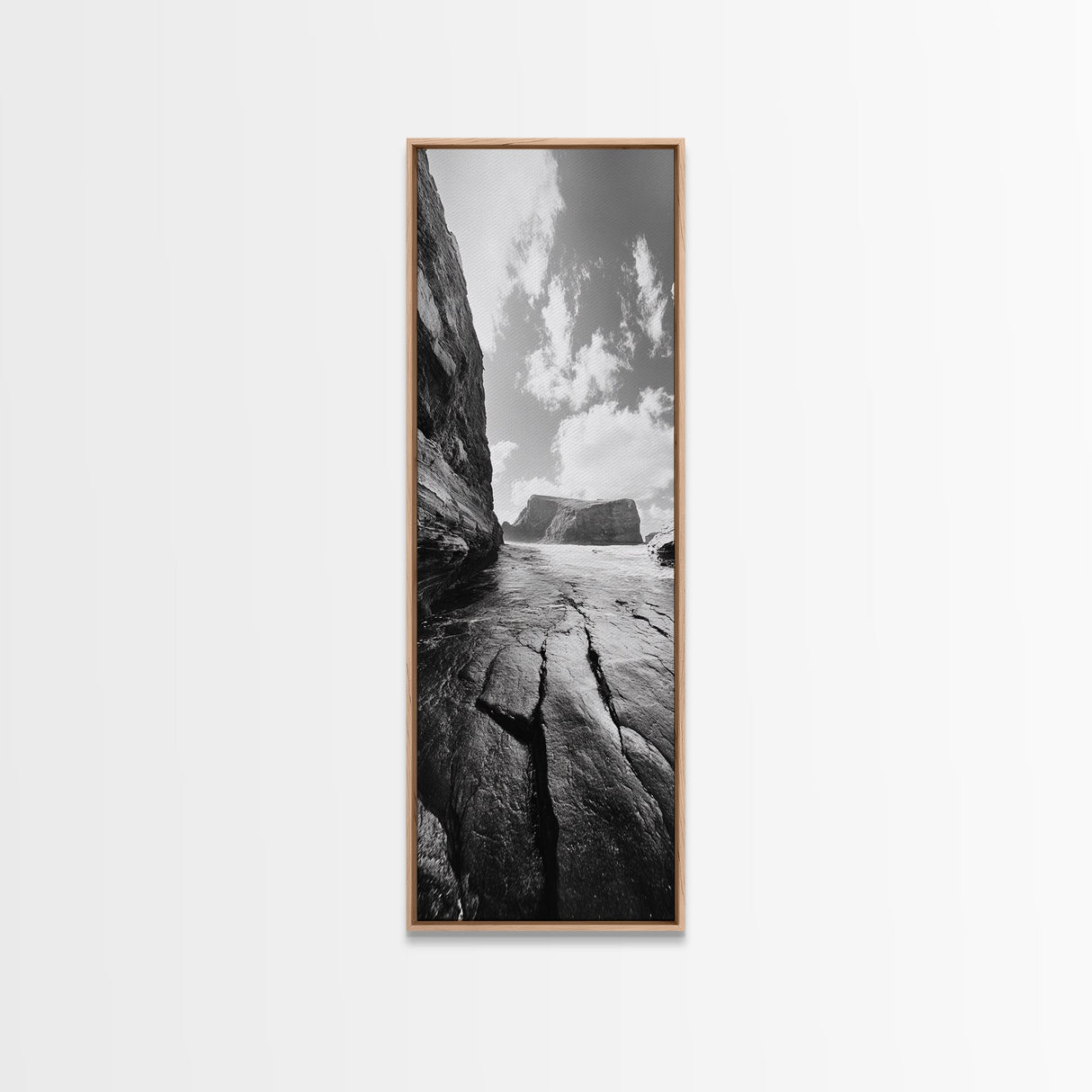 Ocean Cliffs, Moody Coast, Nature Wall Art, Canvas Print, Modern Coastal Decor, Minimalist Seascape, Bathroom or Bedroom Artwork