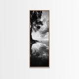 Reflections, Tranquil Shore, Tree Silhouette, Canvas Print, Zen Minimalist Decor, Beach Meditation Space or Spa Wall Art, Minimalist Decor