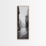 Canyon River, Rugged Passage, Rock Formations, Canvas Print, Nature Explorer Decor, Living Room or Cabin Rustic Wall Art, Bathroom Art