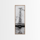 Rusted Anchor, Beach Texture, Metal Detail, Framed Canvas Print, Industrial Coastal Wall Art, Nautical Bathroom Print, Office Decor