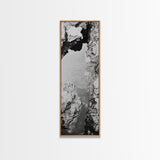 Tidal Pool, Coastal Rock, Still Water, Natural Texture, Framed Canvas Print Earth Tone Decor, Zen Bathroom Art, Modern Minimalist Nature Wall Print