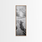 Seaweed Trail, Ocean Depth, Coastal Texture, Shoreline Calm, Marine Inspired Canvas Print, Minimalist Bathroom Wall Art, Ocean Decor