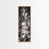 Tree Shadows, Woodland Light, Forest Stroll, Peaceful Canopy, Dappled Light Canvas Print, Cozy Living Room Wall Art, Autumn Decor