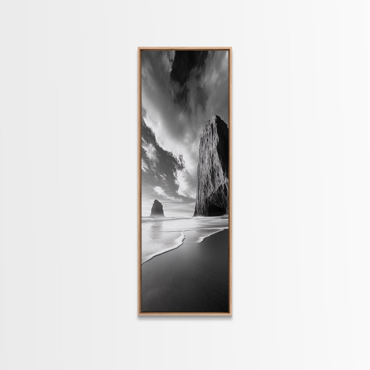 Monolith Beach View, Dramatic Cliffs, Ocean Vibe, Nature Photography, Framed Canvas Print, Modern Boho Art, Bedroom Wall Art