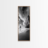 Monolith Beach View, Dramatic Cliffs, Ocean Vibe, Nature Photography, Framed Canvas Print, Modern Boho Art, Bedroom Wall Art