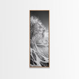 Ocean Wave, Splash Art, Dramatic Sea, Framed Canvas Print, Surfer Gift, Beach House Decor, Dynamic Water Scene, Nature Photography