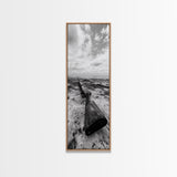 Shotgun Beach, Western Art, Coastal Edge, Canvas Print, Masculine Wall Decor, Cabin Style, Rustic Photography, Dramatic Sky