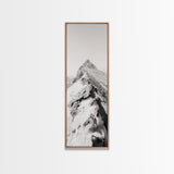 Alpine Peak, Snow Summit, Rugged Path, Canvas Print, Adventure Wall Decor, Minimalist Nature Art, Winter Landscape Photography