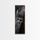 Leather Strap, Worn Texture, Rustic Detail, Framed Canvas Print, Industrial Wall Decor, Masculine Style, Close-Up Texture Art
