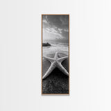 Ocean Star, Sea Life, Coastal Serenity, Marine Beauty Framed Canvas Print, Beach House Wall Art, Coastal Nautical Bathroom Decor