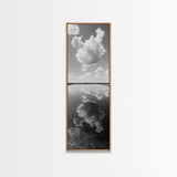 Cloud Reflections, Still Lake, Tranquil Waters, Sky Mirror Canvas Print, Minimalist Living Room Wall Art, Scandinavian Style Decor