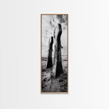 Coastal Decay, Metal Anchors, Beach Remnants, Nautical Texture Canvas Print, Industrial Entryway Wall Art, Rustic Coastal Style
