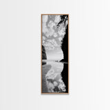 Tidepool Reflection, Ocean Mirror, Seaside Tranquility, Coastal Landscape, Framed Canvas Print, Spa Bathroom Wall Art, Minimalist Decor