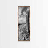 Trail Marker, Countryside Path, Rustic Journey, Canvas Print, Outdoor Adventure Wall Art, Neutral Fall Decor, Minimalist Hallway Art