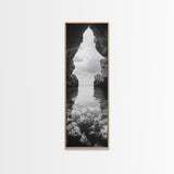 Ocean Cave View, Coastal Nature Art, Seaside Wall Decor, Minimalist Seascape Print, Bathroom Wall Art, Framed Canvas Print