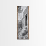 Desert Adobe Home, Old World Architecture, Earth Tone Wall Decor, Boho Rustic Print, Minimalist Entryway Art, Canvas Print