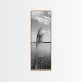 Lakeside Grasses, Windy Waterscape Print, Minimal Nature Art, Calm Landscape Decor, Bathroom or Office Wall Art, Canvas Print