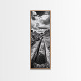 Stone Water Channel, Ancient Pathway Art, Moody Landscape Photography, Historical Wall Decor, Study or Hallway Accent, Canvas Print