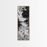 Sandy Trail Path, Coastal Forest Walk, Nature Photography, Framed Canvas Print, Boho Bedroom Wall Art, Minimalist Seaside Home Decor