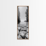 Crystal Cove, Reflections Water, Seaside Stones, Canvas Print, Tranquil Coastal Wall Art, Beach Bathroom Decor, Minimalist Style
