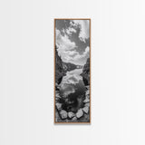 Lake Reflection, Mountain View, Cloud Mirror, Canvas Print, Peaceful Nature Scene, Bedroom Wall Art, Modern Rustic Landscape Decor