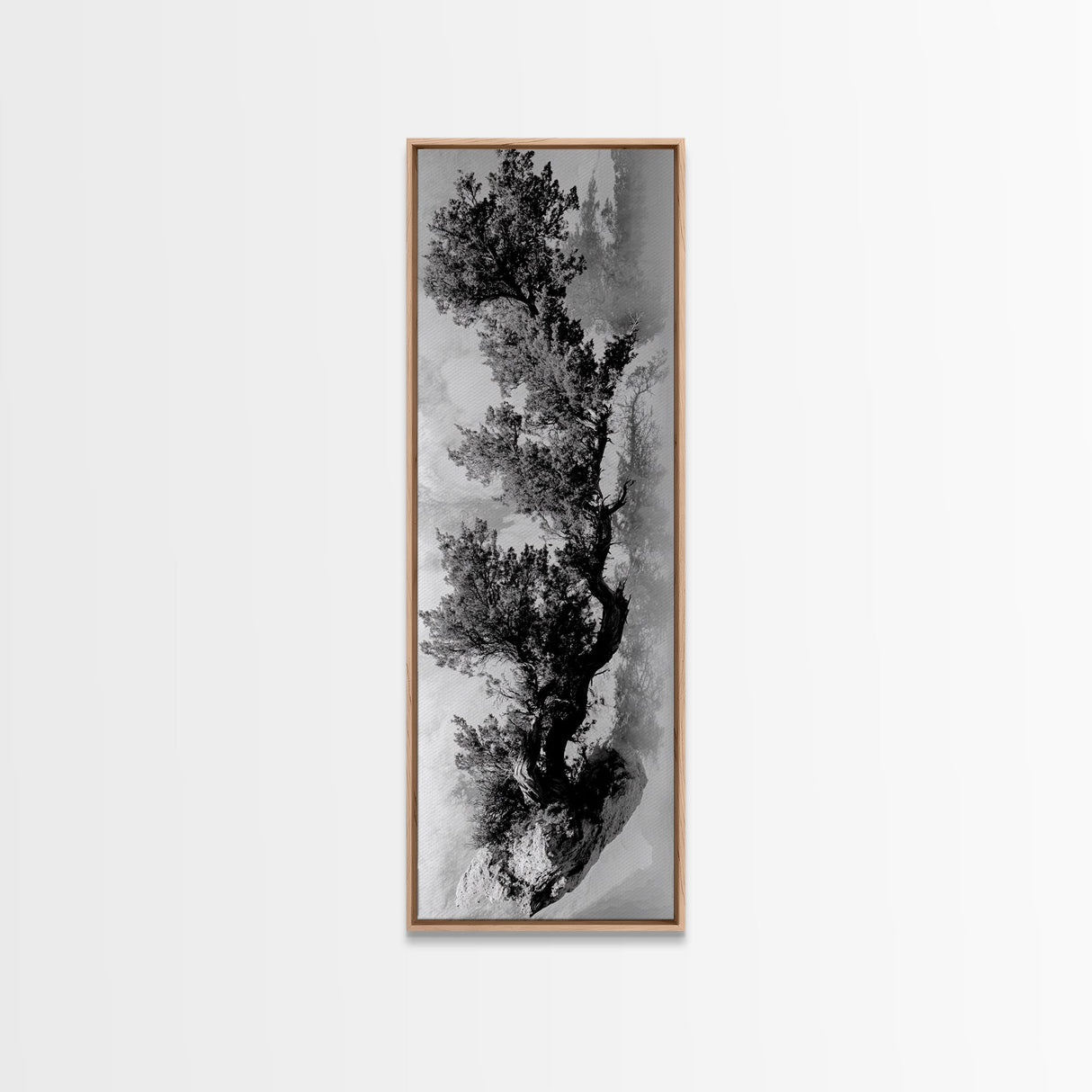 Lone Tree, Desert Strength, Abstract Nature, Surreal Landscape, Moody Tones, Canvas Print, Meditation Space Wall Art, Zen Vibe