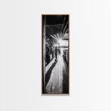 Dockside Market Light, Urban Waterfront Print, Golden Hour Street Scene, Canvas Print, Kitchen Wall Art, Moody City Photography