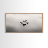 Autumn Leaf, Tranquil Water, Floating Serenity, Soft Tones Nature Art, Canvas Print, Fall Bedroom Wall Art, Minimalist Style