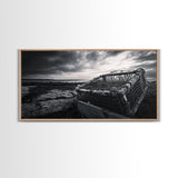 Lobster Trap, Coastal Texture, Rustic Fishing, Ocean Mood, Framed Canvas Print, Nautical Wall Art, Rustic Beach Decor, Man Cave Art
