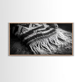 Woven Fringe Detail, Boho Textile Art, Fiber Wall Tapestry, Earthy Home Decor, Canvas Print, Bedroom Wall Art, Bohemian Style Accent