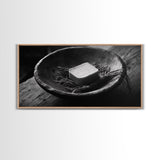 Rustic Soap Bowl, Farmhouse Kitchen Art, Homestead Decor, Simple Living Style, Canvas Print, Country Kitchen Wall Art, Autumn Accent