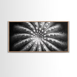 Cactus Spiral, Desert Bloom, Nature Closeup, Modern Decor, Framed Canvas Print, Minimalist Botanical Art, Office Wall Art, Succulent Texture