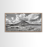 Volcano Peak, Dramatic Clouds, Nature Power, Canvas Print, Mountain Wall Art, Office Nature Photography, Landscape Fine Art Print